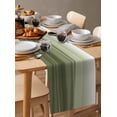 thumbnail image 6 of Table Runner Dresser Scarves 72 Inch Long,Abstract Sage Green Wave Stripe Linen Dining Table Runners Minimalist Art Color Gradient Tabletop Scarf for Wedding Holiday Party Kitchen, 6 of 9