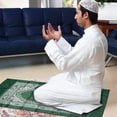 thumbnail image 2 of Ramadan Portable Light Islamic Travel Prayer Mat with Compass Pocket Sized Carry Bag and Attached Compass Pray Rug Portable Polyester 60*100cm Waterproof Material, 2 of 6
