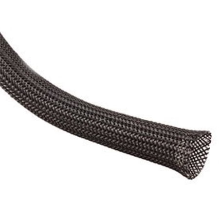 braided sleeving 0.125 in 100 ft black