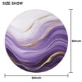thumbnail image 6 of Purple Gold Marble Pattern Round Tablecloth 60"x60",Wrinkle Wipeable Table Cloth for Kitchen Dining Room Picnic Patio Party, 6 of 6