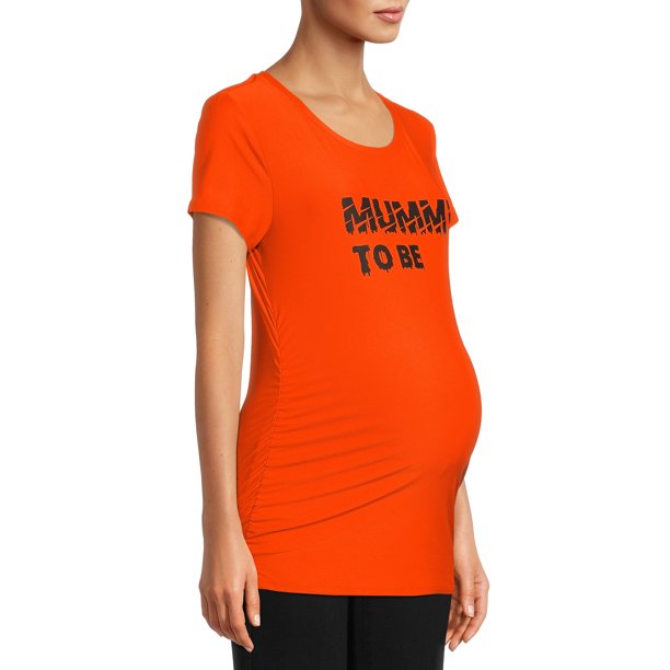 Time and Tru Women’s Maternity Mummy Halloween Graphic TShirt