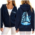 thumbnail image 3 of CAIXIA Womens Hoodies Zip Up Lightweight Casual Cozy Long Sleeve Pullover Top Sweatshirts for Women Drawstring Full-Zip Jacket with Pocket Airport Outfits for Women 2026, 3 of 8