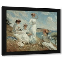 Frank Weston Benson 14x12 Black Modern Wood Framed Wall Art Titled - Summer