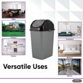 thumbnail image 5 of Superio 9 Gallon Trash can with Swing Lid, Plastic Grey / Black Waste Bin with Cover 42 Qt., 5 of 5
