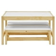 thumbnail image 2 of MUSEHOMEINC Wooden 3 In 1 Kids Toddlers Play Table and Bench Chair Set, 2 of 7