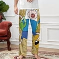thumbnail image 4 of Adventure Time Pajamas Pants 3D Printing Wide Leg PJ Pant Loungewear Casual Comfy Sleepwear Lounge Pants for Men WomenM, 4 of 9