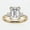 Yellow, variant on Radiant Cut Wedding Rings Rose Gold Plated 3.66Ct Moissanite Bridal Victorian Tapered Band Ring