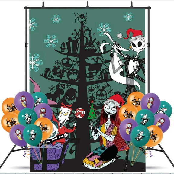 The Night Before Christm Party Decorations Backdrop Banner Balloons Taspestry Wall Decor Background Poster Decor Supplies