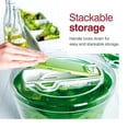 Zyliss Swift Dry Salad Spinner Large with Easy Pull Handle & Green