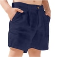 thumbnail image 2 of OVAFBAU Boys Girls Cotton Casual Capris Pants School Shorts Bottoms Linen Cotton Like Kids Shorts Casual Elastic Waist Solid Color Pants, 2 of 8