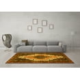 thumbnail image 3 of Ahgly Company Machine Washable Indoor Round Persian Yellow Traditional Area Rugs, 6' Round, 3 of 4