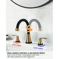 thumbnail image 5 of WOWOW 8 in. Widespread Double Handle Bathroom Faucet with Drain Kit Included in Black and Gold, 5 of 7