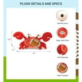 thumbnail image 3 of DolliBu Red Crab Stuffed Animal with Football Plush - Soft Huggable Crab, Adorable Playtime Plush Toy, Cute Wildlife Gift, Ocean Plush Doll Animal Toy for Kids and Adults - 12 Inches, 3 of 6