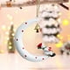 thumbnail image 4 of Christmas Tree Ornament Crescent Hanging Decoration With Santa Or Deer Cute Holiday Decor For Xmas Tree 3 Unique Styles Available, 4 of 6