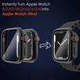 thumbnail image 2 of GHSDFBB 2 in 1 Waterproof Case [Ultra Appearance] for Apple Watch 41mm Screen Protector, 360 Protective Glass Face Cover Hard PC Bumper + Back Frame for iWatch Series 6 5 4 SE 41 mm, Black, 2 of 7
