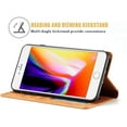 thumbnail image 4 of Case for iPhone 7 Plus iPhone 8 Plus, Premium PU Leather Flip Folio Protective Case TPU Bumper with Kickstand Card Slot Holder Hidden Magnetic Closure Shockproof Wallet Cover - Brown, 4 of 13