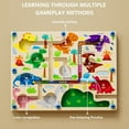 thumbnail image 4 of Dinosaur Educational Bead Maze, Magnetic Pen Learning Toy, Color Classification Digital Puzzle, Hand-Eye Coordination Training, Logical Thinking Tabletop Game, 4 of 9