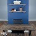 thumbnail image 5 of PIPE DECOR Live Edge Wood Shelves with L Shaped Pipe Brackets Riverstone Grey 36 in., 5 of 10