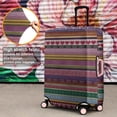 thumbnail image 4 of Purple Boho Tribal Stripes and Hearts Pattern Luggage Cover Fashion Suitcase Cover Baggage Covers Fit 25-28 Inch Luggage (Go Travel), 4 of 5