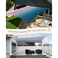 thumbnail image 4 of Sun Shade Sail 8x10Ft Pink Navy Blue Stripe Gradient Uv Block Sunshade Canopy Outdoor Shade Cover Rectangle Shade Cloth For Patio Garden Yard Deck Pergola, 4 of 6