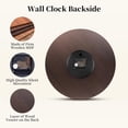 thumbnail image 4 of 14 Inch Retro Vintage French Country Style Round Wooden Wall Clock Silent Battery Operated Non-Ticking Decorative Clock for Kitchen Farmhouse Bedroom Home Wall, 4 of 7
