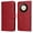 Red, variant on Wallet Phone Case for Honor X50 with Card Holder and Stand Function Pink