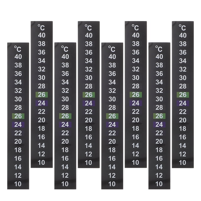 SOPOTUTU 8Pcs Stick on Thermometer Strips for Aquarium Fish Tanks with Clear Color Changing Temperature