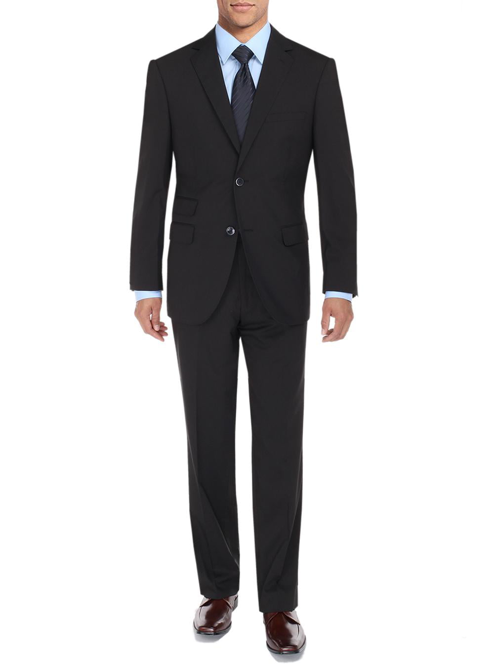Kelaixiang Mens Two-Piece Classic Fit Office 2 Button Suit Jacket & Pants Set
