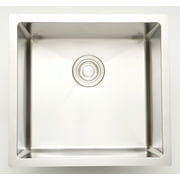 American Imaginations 20-in. W CUPC Approved Brushed Nickel Laundry Sink With Stainless Steel Finish And 18 Gauge