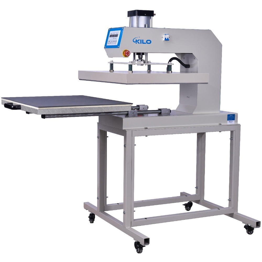 6000W Large Format Single Station Pneumatic Heat Press Machine, 24" x 32" Heat Plate, No Plug, Grey