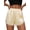 Bm-23Cream, variant on Anygrew Silk Pajamas for Women Shorts Stretchy Satin Slip Shorts Under Skirt Shorts