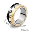 thumbnail image 2 of PAMTIER Men's Stainless Steel 8MM Creative Zodiac Rotatable Ring Size 7, 2 of 5