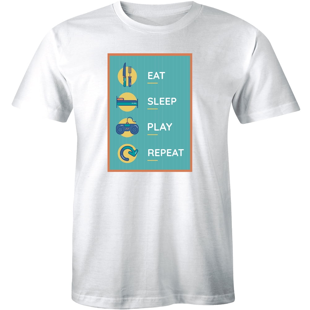 Eat sleep repeat short sleeve t-shirt paddle
