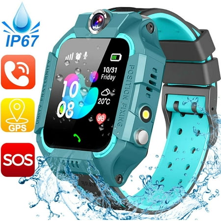 Kids Smart Watches GPS Tracker Phone Call for Boys Girls Digital Wrist Watch, Sport Smart Watch, Touch Screen Cellphone Camera Anti-Lost SOS Learning Toy for Kids Gift