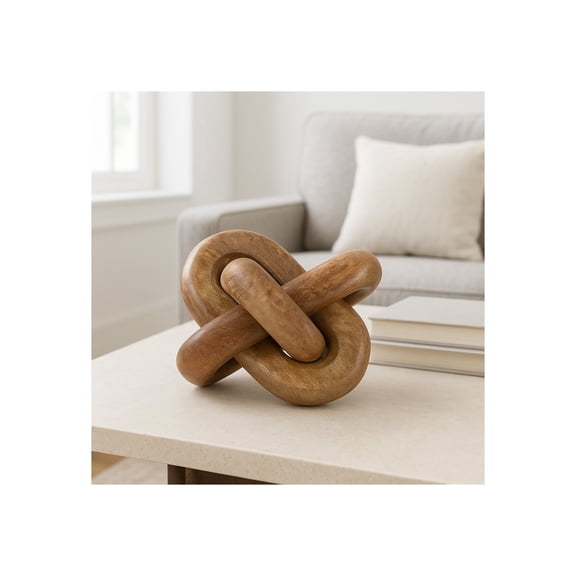 Home Decor and Bathroom Decor Sculpture - Room Display with Statues and Ornaments for Office Styling, Bookshelves or Living Room Decor Accent - Modern Coffee Table Arrangement - 7", Brown