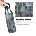 thumbnail image 4 of Yayeee 33oz Insulated Water Bottle Double Wall Stainless Steel with Flip Straw Lid, Elegant Hexagon Pattern, 4 of 7