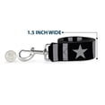 thumbnail image 6 of Buckle-Down Pet Leash, Dog Leash, Star and Three Stripes Black Gray, 4 Feet Long 1.0 Inch Wide, 6 of 6