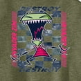 thumbnail image 3 of Invader ZIM - GIR Screaming Destroy - Checkered Board Retro Style - Juniors High Neck Tank Top, 3 of 5