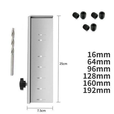 Adjustable Cabinet Hardware Jig Tool Aluminum Alloy Drilling Guide Install Door