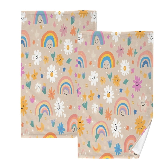 BZSMCE Face Towel Hand Towel Bath Towel Cotton Bath Towel Sets Hand Bath Towels Fashion Rainbow Dream Pattern