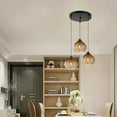 thumbnail image 4 of AFANQI 3-Light Glass Pendant Light, Classic Cluster Chandelier,Black Hanging Lighting Fixture for Kitchen Island, Dinning Room, Bar, Café, 4 of 12