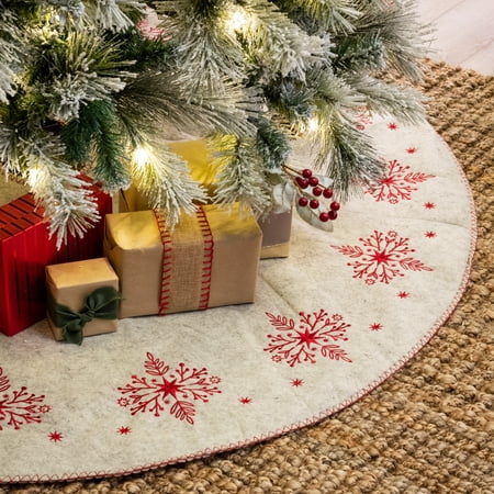 Belham Living White And Red Embroidered Scandinavian Christmas
