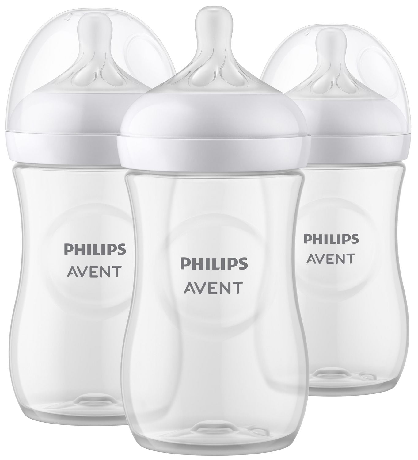 Philips Avent Natural Baby Bottle With Natural Response Nipple, Clear, 9oz, 3 pack, SCY903/03