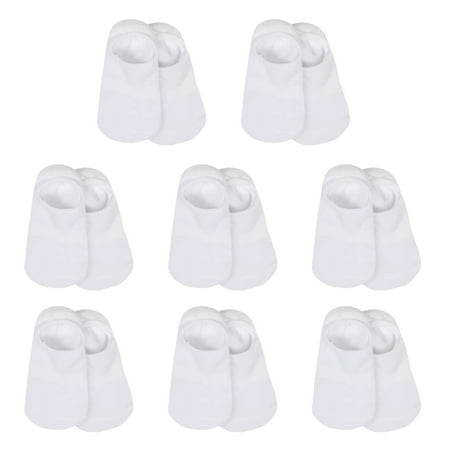 Gerber Baby & Toddler Neutral Wiggle-Proof No Show Socks, 8-Pack, (6/12M - 5T)