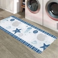 thumbnail image 6 of Kitchen Rugs and Mats,Nautical Blue Starfish Coastal Coral 2 Piece Anti Fatigue Area Runner Rug Set Comfort Standing Floor Mat,Summer Beach Shells Retro Letter Non Slip Absorbent Doormats for Laundry, 6 of 6