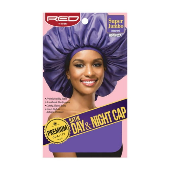 KISS - RED SATIN DAYNIGHT CAP ASSORTED SUPER JUMBO (HDNP02A)