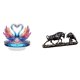 thumbnail image 1 of Escultura de cisne de acrílico, toro, centro de mesa moderno, estatua de animal Feng Shui, decoración de estantería de oficina, adorno chino, 1 of 8
