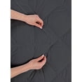 thumbnail image 3 of Microfiber Down Alternative Comforter, Brushed Super Soft and Breathable Blanket Square Quilted Bedding with Solid Colors Decoration for Master Guest Bedroom, 82" x 86", Grey, by Ambesonne, 3 of 4