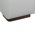 thumbnail image 7 of Zanna Contemporary Sofa in Genuine Dove Gray Leather with Brown Wood Legs, 7 of 7