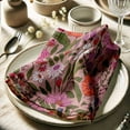 thumbnail image 3 of Vargottam Premium Cotton Muslin Napkins - Set of 12, 20-Inch Pink Floral Print, Soft and Absorbent Cloth Napkins for Dining, Decor, Weddings, and Special Occasions - Machine Washable, Table Linens, 3 of 7